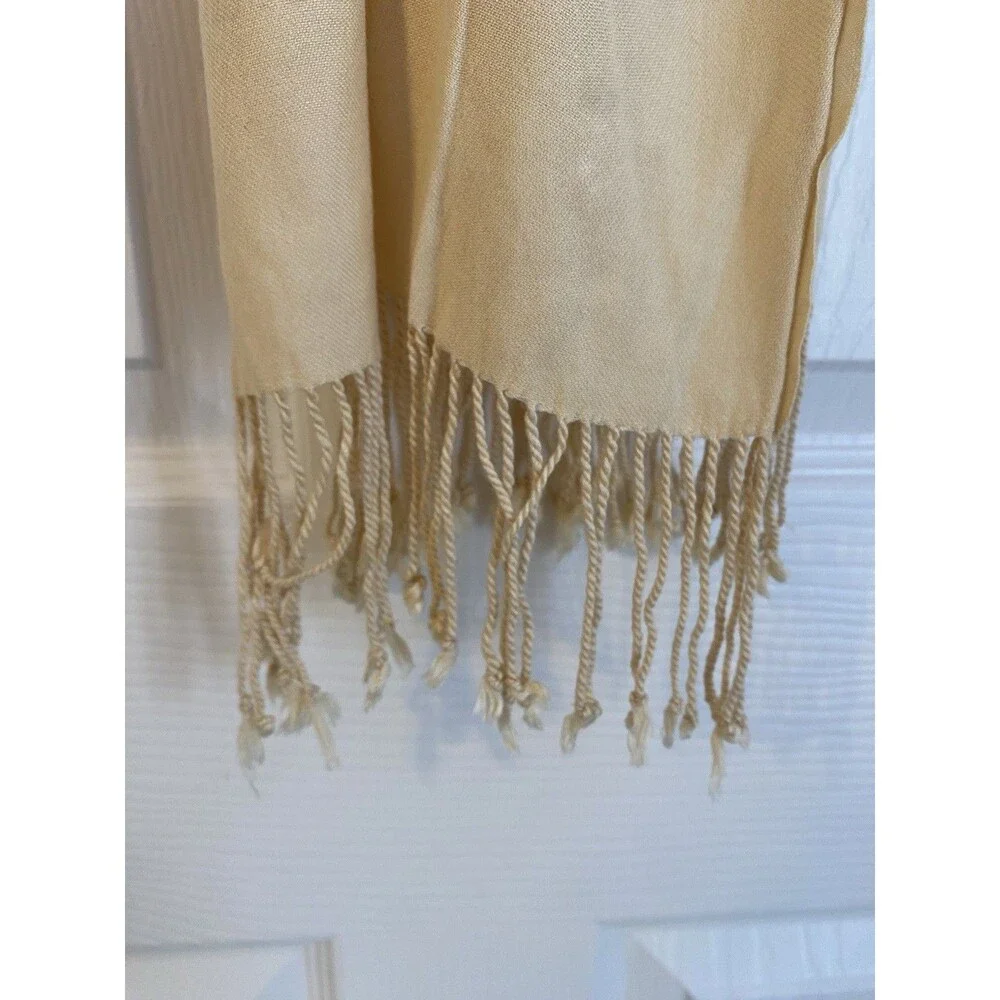Bundle Of 2 Neutral Minimalist Cozy Cream Scarves